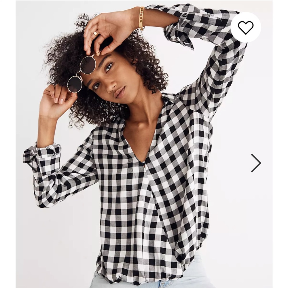 Madewell tie front shirt
